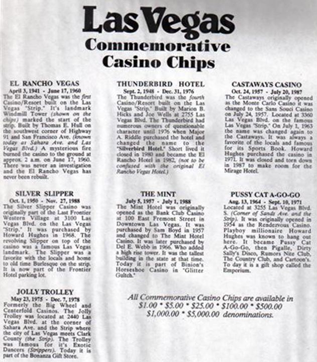 Silver Slipper Hotel and Casino $25 Bill Borland Commemorative Chip 1st Edition* 